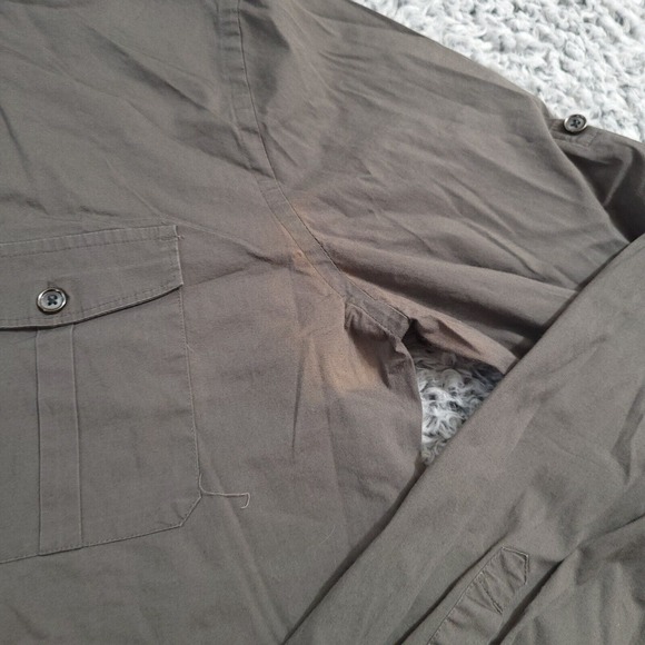 Express Shirt Men Large Black Classiccore Normcore Fitted MK2 Long Sleeve Preppy - Picture 3 of 9